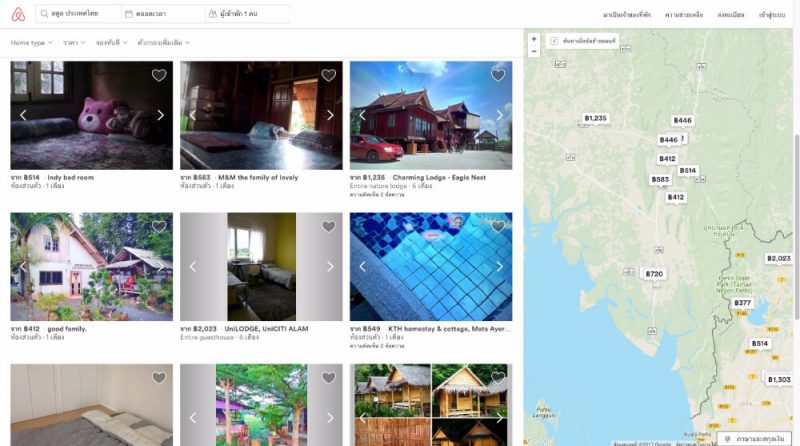 Airbnb Satun Map